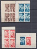 1943 LP 154 I LP 154 II CONSILIUL DE PATRONAJ BLOCURI 4+COLITA NEDANTELATA MNH, Nestampilat