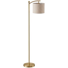HOMCOM Lampadar LED cu Telecomandă, Lumină Reglabilă &icirc;n 11 Temperaturi de Culoare și 11 Niveluri de Luminozitate, Auriu | Aosom Romania