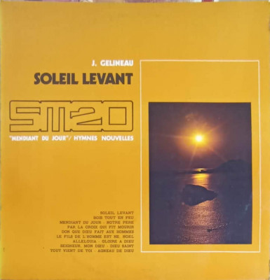 Disc vinil, LP. Soleil Levant, Mendiant Du Jour, Hymnes Nouvelles-JOSEPH GELINEAU foto
