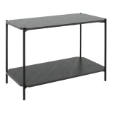 Cumpara ieftin Masuta de cafea Mara MDF gri inchis aspect marmura - negru 80x40x55cm