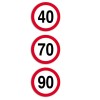 Autocolant Reflectorizant Limită Viteză 40km/h, Clasa I, HICO - Sticker Auto Tuning