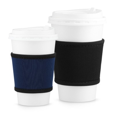 Set 2 Mansoane pentru pahar de cafea, Kwmobile, Negru/Albastru, Neopren, 55733.01 foto