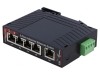 Switch Ethernet 5 Porturi 10-30VDC pentru Șină DIN