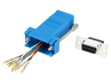 Adaptor D-Sub 9 Pin Mamă la RJ45 Soclu Albastru