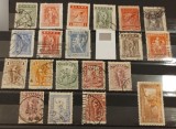 Grecia_Lot comercial de 17 mărci poștale uzuale, Regatul Greciei &ndash; Emisiunile definitive &bdquo;Hermes și Iris&rdquo; (1911&ndash;1923)