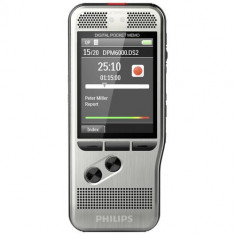 Reportofon Pocket Memo, Philips DPM6000/02, Ecran LCD, 4GB RAM, micro USB, Jack 3.5mm (Gri)