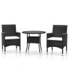 Set mobilier de gradina, 3 piese, poliratan
