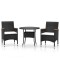Set mobilier de gradina, 3 piese, poliratan