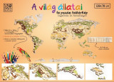 A vil&aacute;g &aacute;llatai - Fa puzzle falit&eacute;rk&eacute;p 130x70