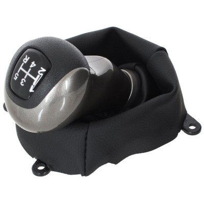 Nuca schimbator de viteze cu manson, Modecar, 5 viteze, Compatibil Honda Civic VIII 2005-, Gri/Negru foto