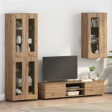 VidaXL Cabinet suspendat cu raft stejar artizanal 55 x 29 x 100 cm