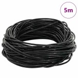 vidaXL Cord din Piele Negru &Oslash;2 mm x 5 m Piele 42021955