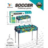 Masa de fotbal cu teren Flippy, 8 manere, cu Tablou Scor, din Metal, Lemn si ABS, 62x8x35.5 cm, cu Picioare Inalte, Design Albastru, pentru copii/adul
