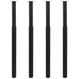 Cumpara ieftin Picioare de masa telescopice, 4 buc., negru, 710 mm-1100 mm