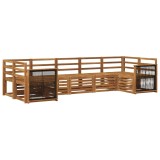 vidaXL Set canapea sectională 6 pcs natural Lemn Solid de Acacia 3384800