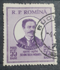 Romania 1954 LP 375, T. Neculuta 1v. stampilat foto