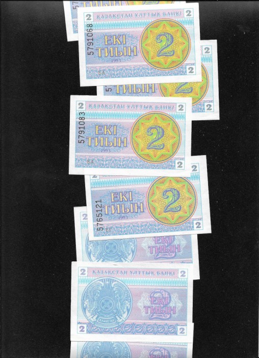 Kazahstan Kazakstan 2 tyin 1993 XF-AUNC pret pe bucata