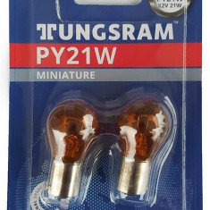 Set 2 Buc Bec Tungsram PY21W 12V 21W BAU15S BL1454