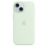 Husa de protectie Apple Silicone Case with MagSafe pentru iPhone 15, Soft Mint