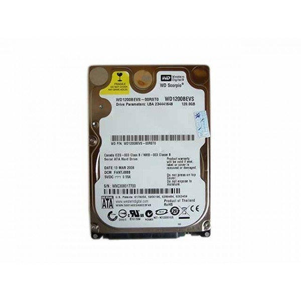 HARD DISK LAPTOP Sata SH WESTER DIGITAL 120 GB