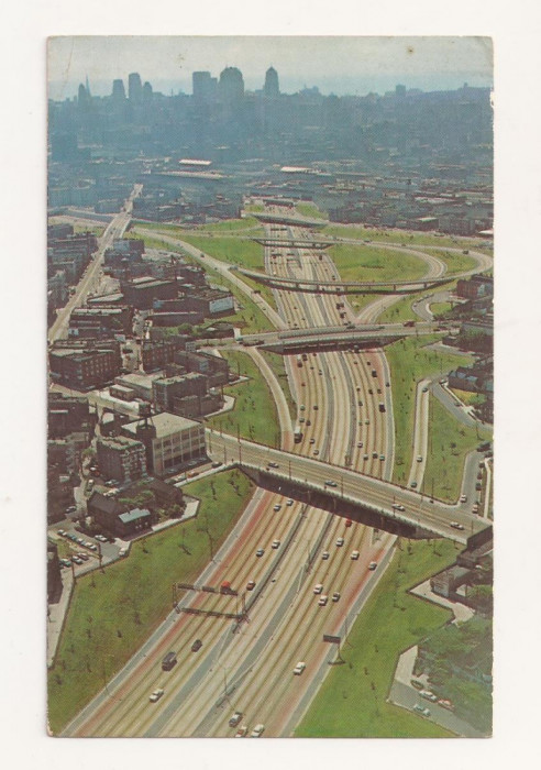 FA57-Carte Postala- SUA - JFK Expressway, Chicago, circulata 1970