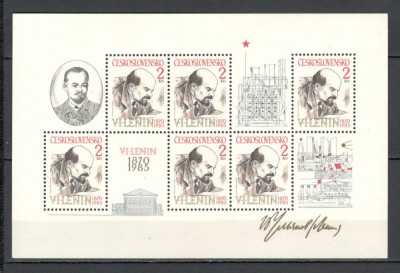 Cehoslovacia.1985 115 ani nastere V.I.Lenin-Bl. XC.574 foto