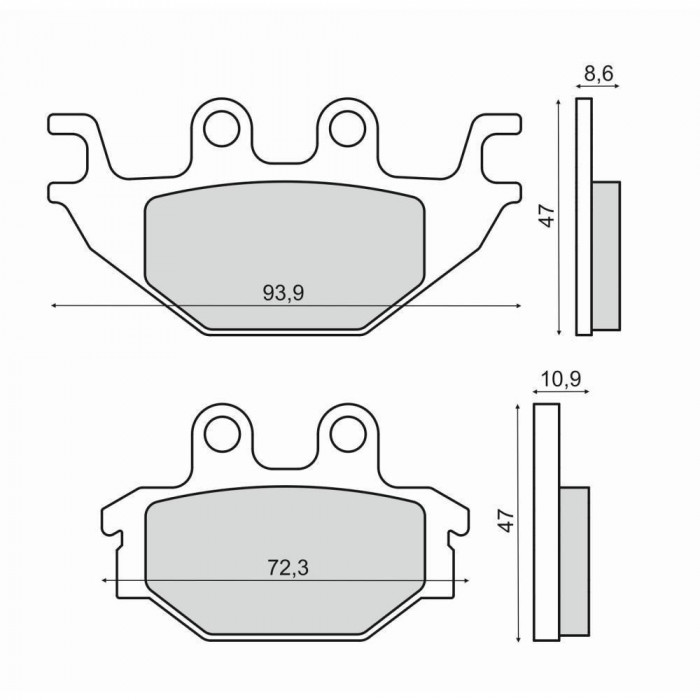 Placute frana Kymco KXR 250 fata Cod Produs: MX_NEW 225103070RM