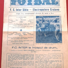 Program meci fotbal FC INTER SIBIU - ELECTROPUTERE CRAIOVA (24.08.1986)