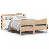 Cumpara ieftin Cadru de pat cu tăblie, 150x200 cm lemn masiv pin