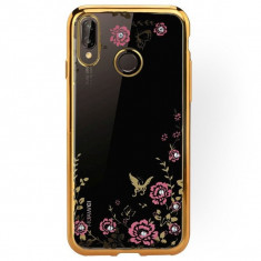 Husa Huawei P20 Lite - Luxury Flowers Gold foto
