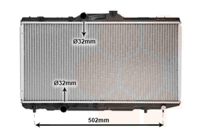 Radiator apa Toyota Corolla, 1987-1992 Motor 1,6 Benzina, Cv Automata, Aluminiu/Plastic Brazat, 658x327x16, SRL, OE: 1640016140, foto