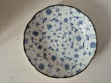 Bol / Farfurie Porțelan Japonez Arifu-gama Mino-yaki (22 cm) &ndash; Flori Cobalt