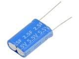 Supercondensator THT 2.5F 5.5V 17x25x8.5mm