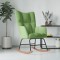 Gossi scaun balansoar, verde deschis, catifea