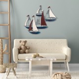 Decoratiune de perete Metal Kadirga, Multicolor, 73x1x88 cm