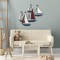 Decoratiune de perete Metal Kadirga, Multicolor, 73x1x88 cm