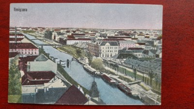 Timisoara vedere gen. cu Bega si podurile C.P. necirc. stare perfecta RARA foto