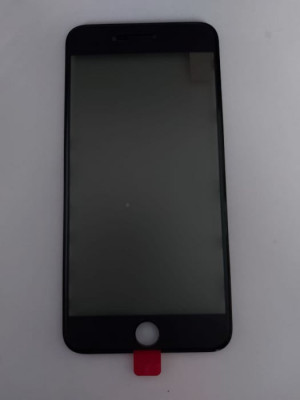 Geam cu rama Iphone 7 plus cu adeziv negru st foto