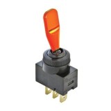 Intrerupator auto Carpoint 12V 20A ON/OFF , orange, comutator cu 2 papuci electrici Kft Auto