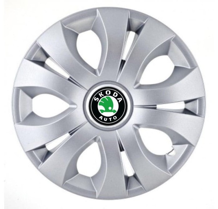 Set 4 capace roti Top Gray pentru gama Skoda, R17