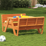 Masa de picnic pentru copii, maro, 88x122x58 cm, lemn masiv pin GartenMobel Dekor, vidaXL