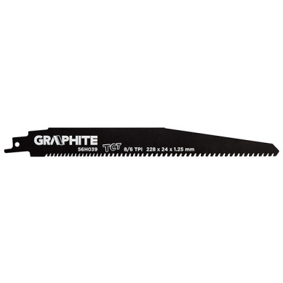 Panza pentru ferastrau sabie HM 228x24x1.25 mm 8/6TPI GRAPHITE 56H039 HardWork ToolsRange foto