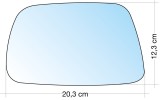 Geam oglinda Jeep Grand Cherokee (Wj/Wg) 05.1999-12.2004 Partea Stanga Crom Asferica Fara Incalzire
