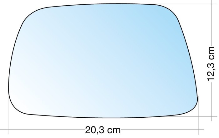 Geam oglinda Jeep Grand Cherokee (Wj/Wg) 05.1999-12.2004 Partea Dreapta Crom Convex Fara Incalzire