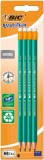 Set 4 creioane cu radiera Grafit Eco Evolution Bic, HB 2