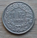 Moneda argint 1 franc 1920 Elveția