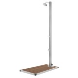 VidaXL Duș de grădină cu bază maro, 220 cm, oțel inoxidabil 3070788