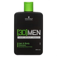 Schwarzkopf Professional 3DMEN Hair &amp;amp;amp; Body Shampoo sampon si dus gel 2in1 pentru barbati 250 ml foto