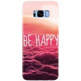 Husa silicon pentru Samsung S8 Plus, Be Happy Puffy Clouds