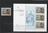 Azore (Portugalia) 1982-Europa CEPT,serie o val.,coala 3 timbre,MNH,Mi.353,bl.3
